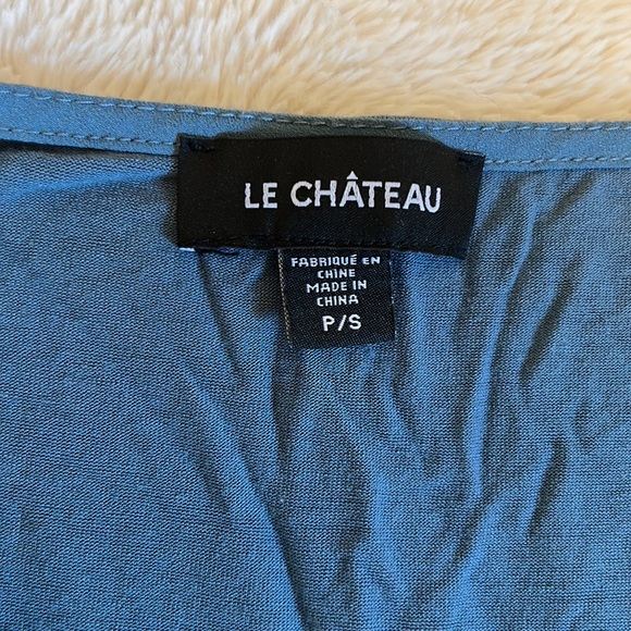 🌻2/$10🌻 Sleeveless top, greyish blue, Le Chateau, size small - Picture 3 of 6